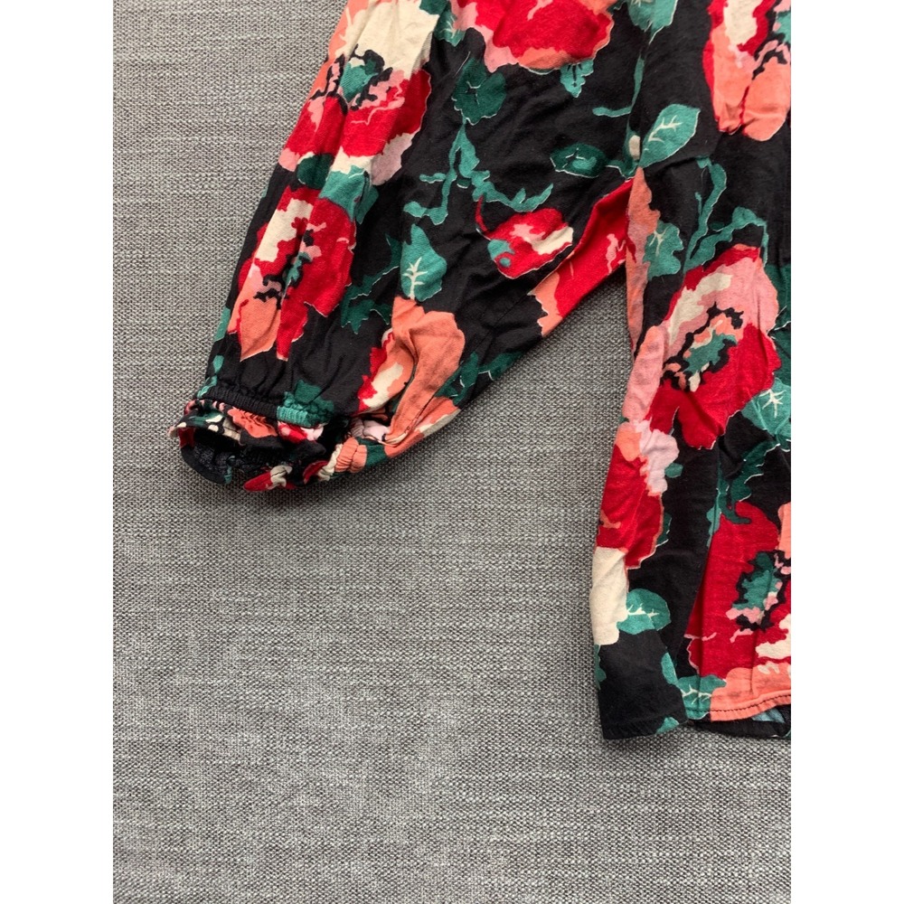 Lane Bryant Swing Notch Neck Popover Blouse Top Women 22 Multicolor Floral Print - Picture 5 of 10
